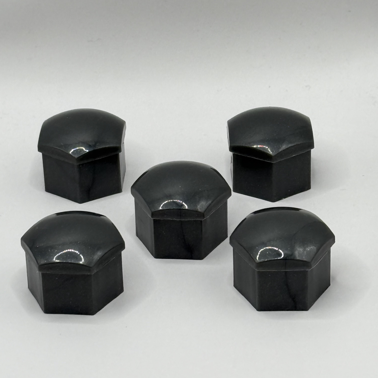 Caches Boulons Gris Brillant 17mm