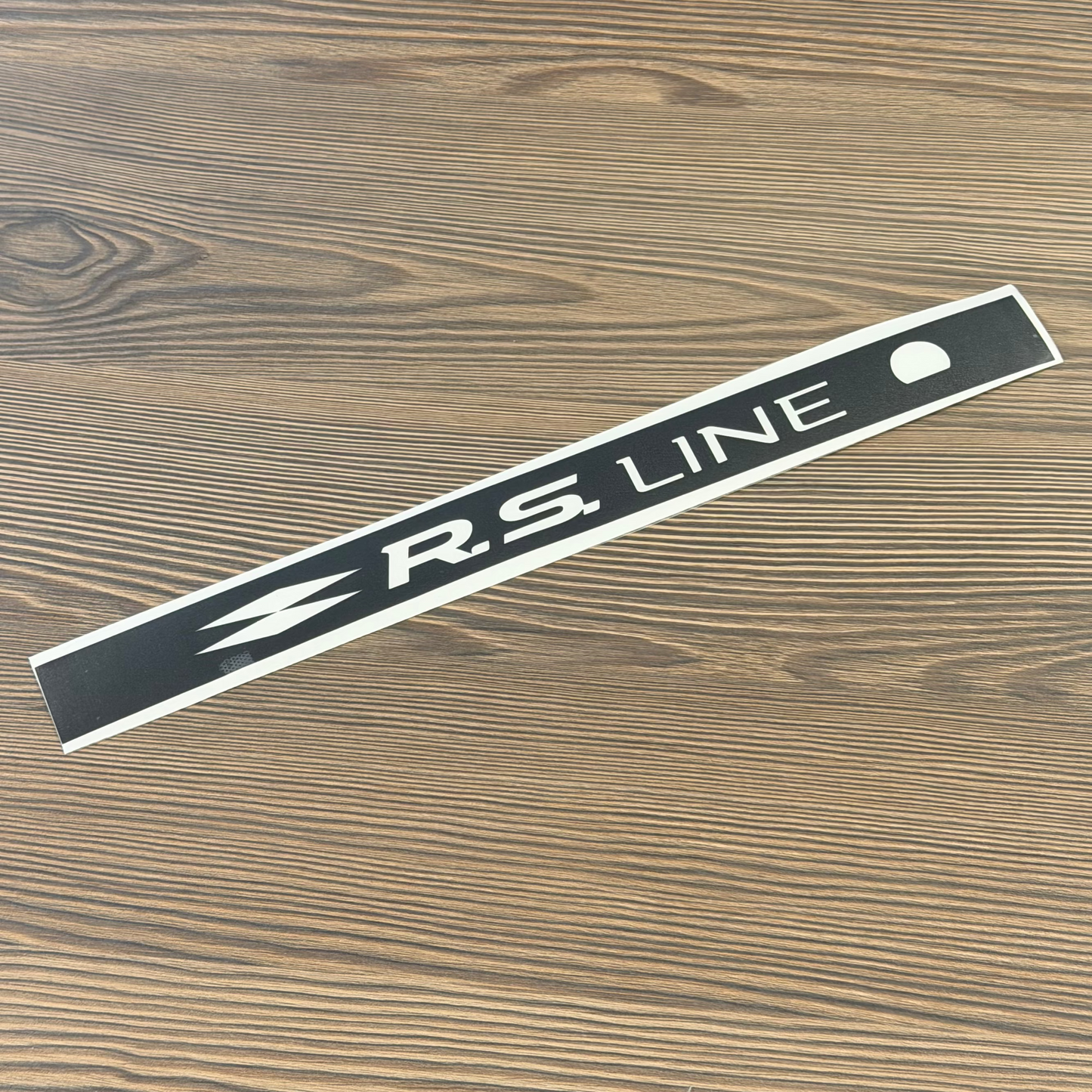 Sticker Feu Stop "RS LINE" Noir Brillant
