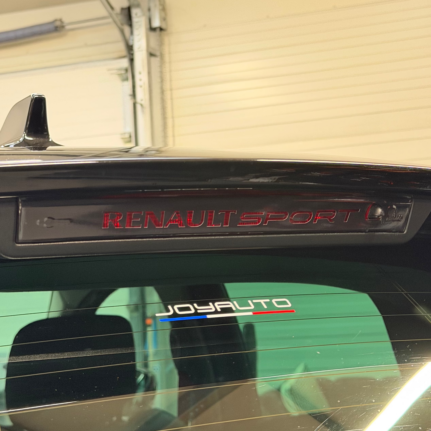 Sticker Feu Stop "RENAULT SPORT" Noir Brillant