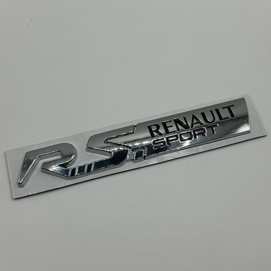 Monogramme Arrière Chrome "RS Renault Sport"