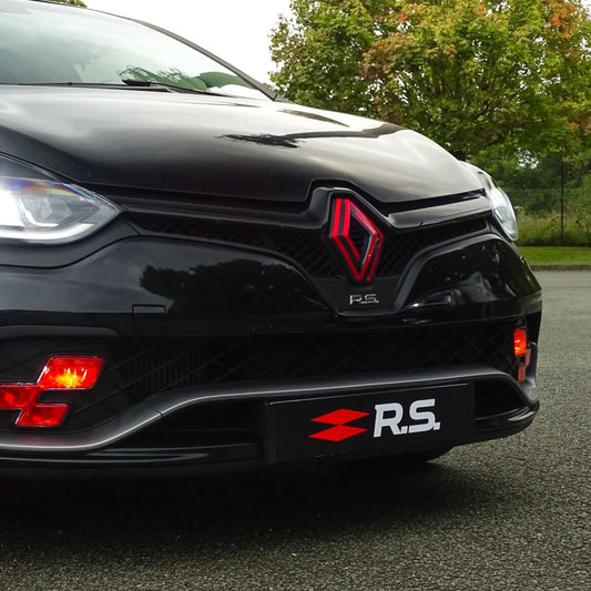 Cache Plaque "RS PERFORMANCE" Noir/Rouge