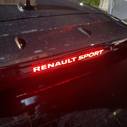 Sticker Feu Stop "RENAULT SPORT" Noir Brillant