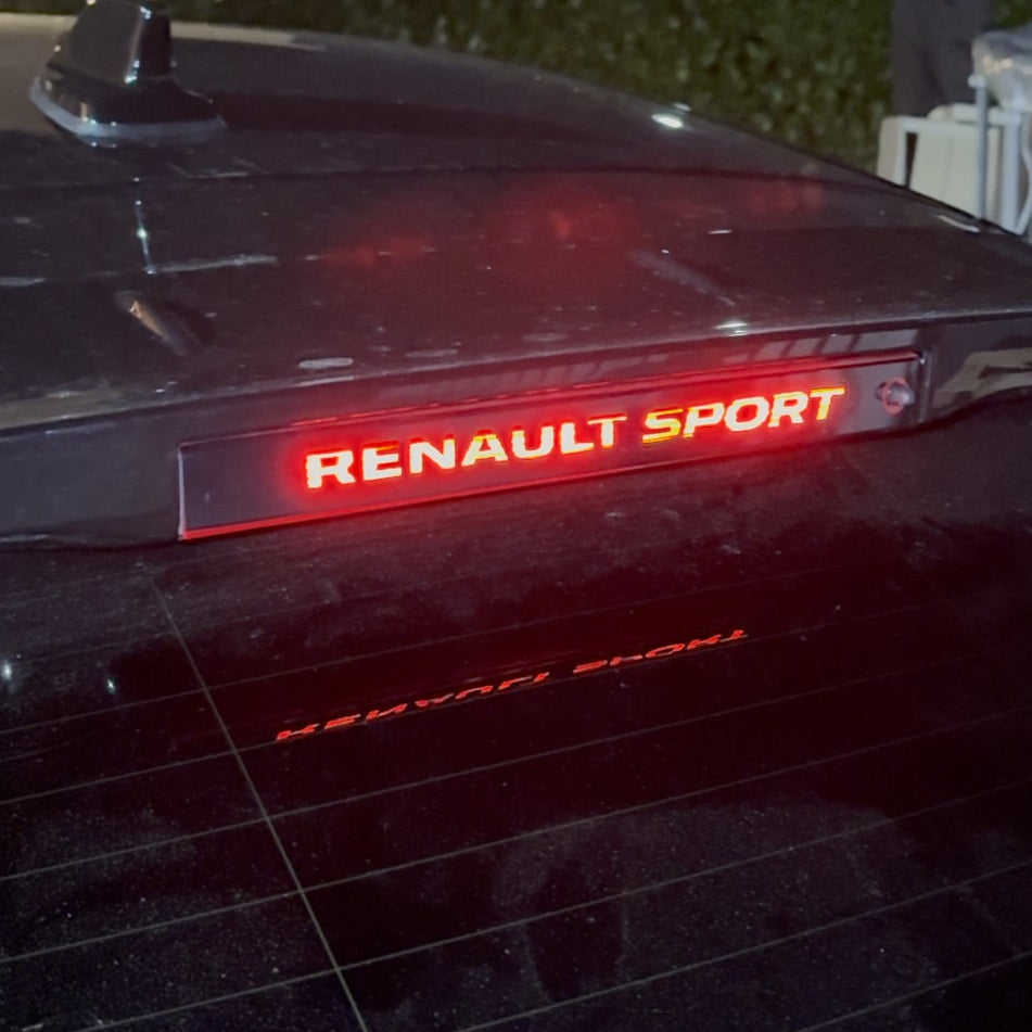 Sticker Feu Stop "RENAULT SPORT" Noir Brillant