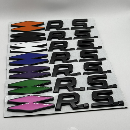 Monogramme Arrière Noir "RS" coloris au choix